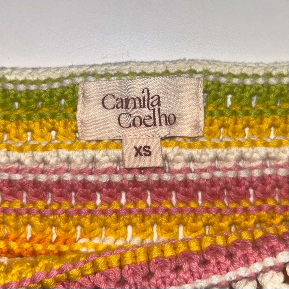 NWT REVOLVE Camila Coelho Open Stitch Rhea Dress in rainbow VIRAL XS - Picture 6 of 13